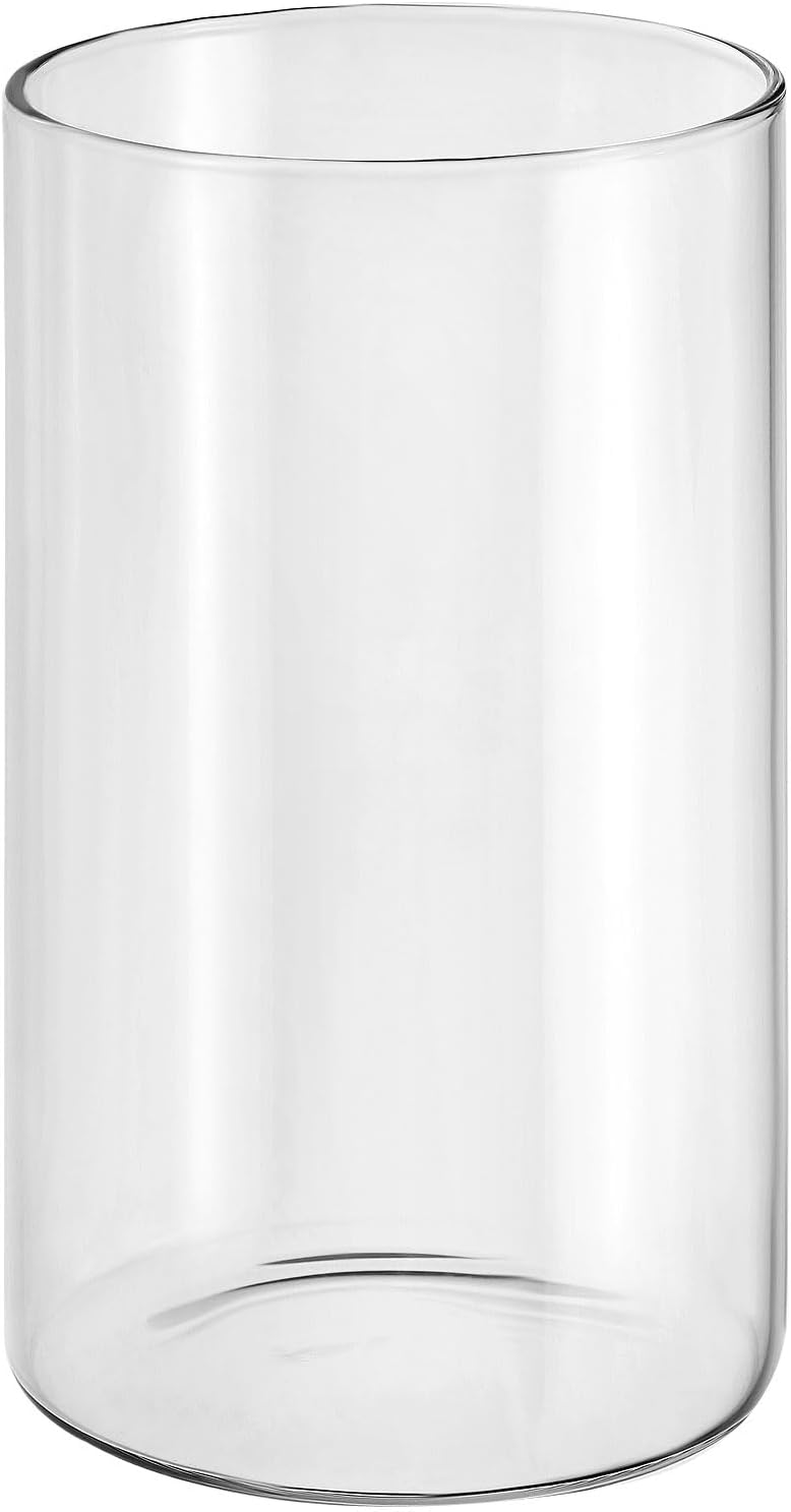PATIKIL Clear Glass Cylinder Vase, 5.9" Tall and 3.3" Dia, 750ml Capacity, Modern Tabletop Vase for Flowers, Candles, Wedding Centerpieces