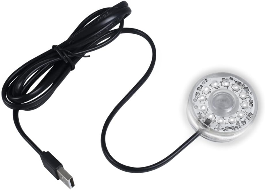 Fish Tank Light, Waterproof LED Aquarium Submersible Light USB Multicolor Decoration Light with Suction Cup for Fish Tanks Coral Tanks Aquatic Plant Tanks