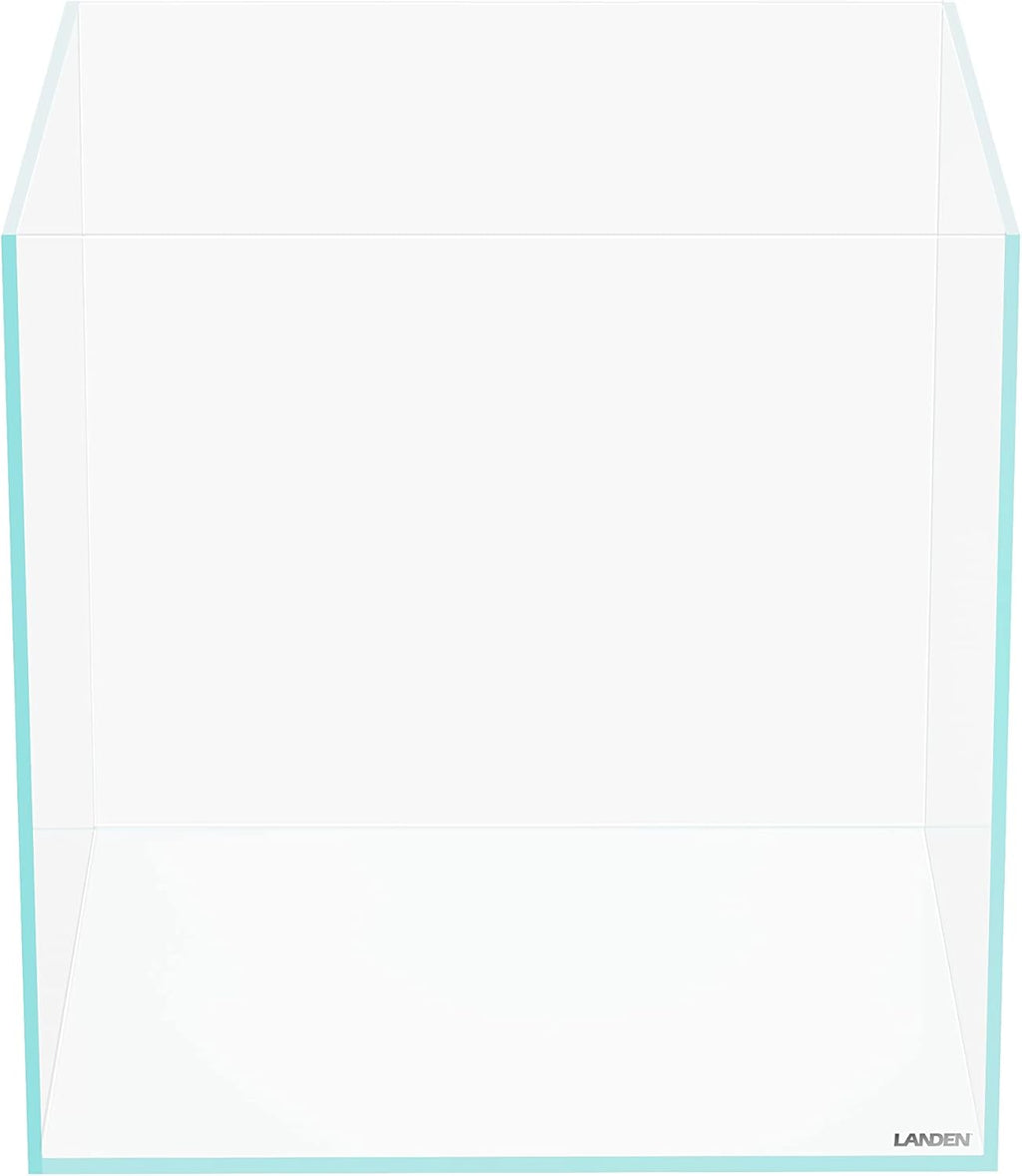 LANDEN 36C 11.5 Gallon Cube Rimless Low Iron Aquarium Tank,W14.2×D14.2×H14.2 in(36x36x36cm) 5mm Thickness with Nano Foam Leveling Mat Included