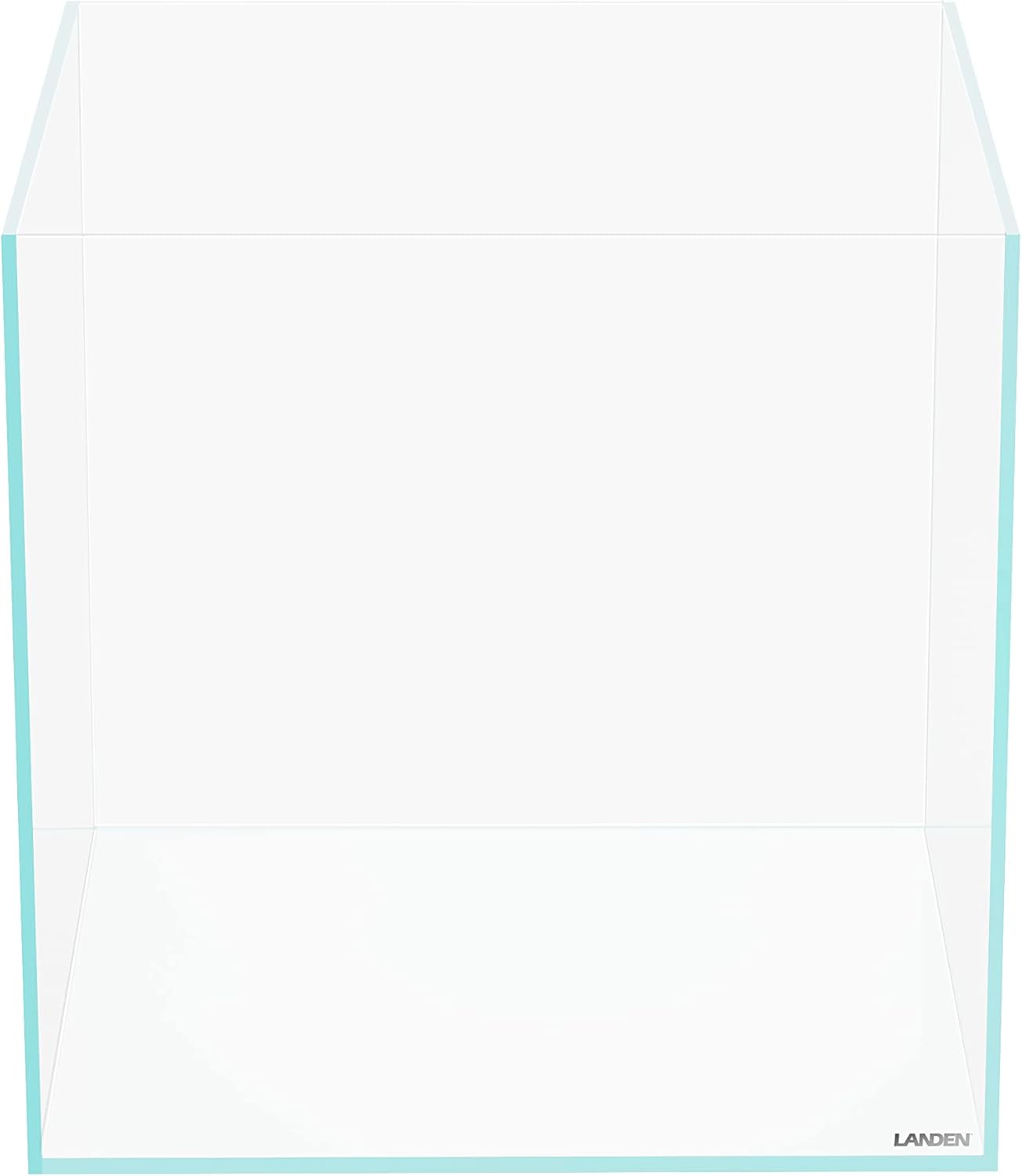 LANDEN 36C 11.5 Gallon Cube Rimless Low Iron Aquarium Tank,W14.2×D14.2×H14.2 in(36x36x36cm) 5mm Thickness with Nano Foam Leveling Mat Included