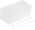 uxcell 8Pcs Aquarium Fish Tank Divider, 12x6 Inch Plastic Egg Crate Light Diffuser Grid Filter Bottom Partition Separator with Sucker Clips and Suction Cups for Aquarium, White