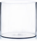 WGV Cylinder Vase, Width 10", Height 10", Clear Wide Large Diameter Flower Glassware, Floral Container, Planter Terrarium for Wedding Party Event, Home Accent Decor, 1 Piece