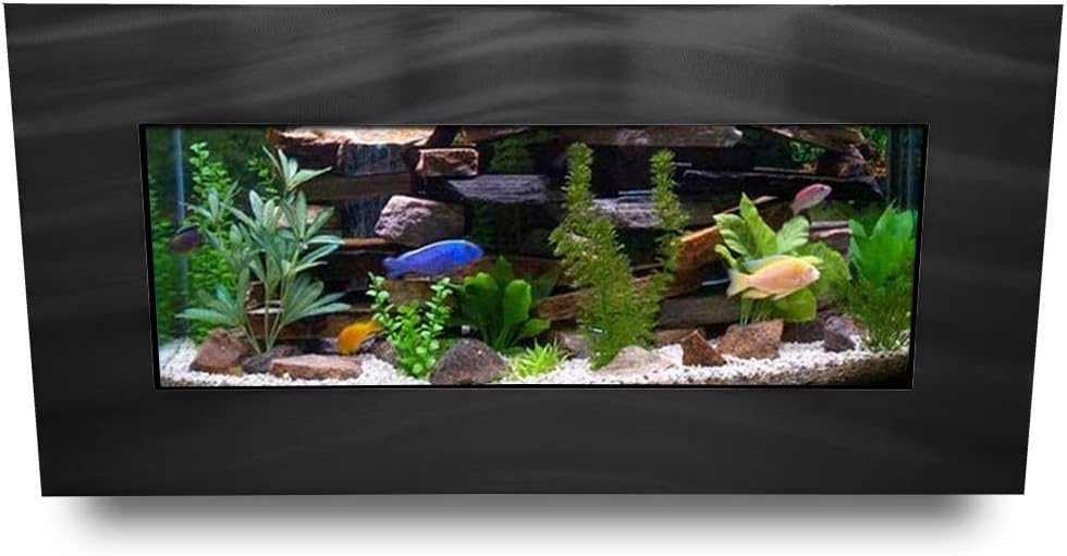 Aussie Aquariums AA-Skyline-BBLACK 2.0 Wall Mounted Aquarium Brushed Black