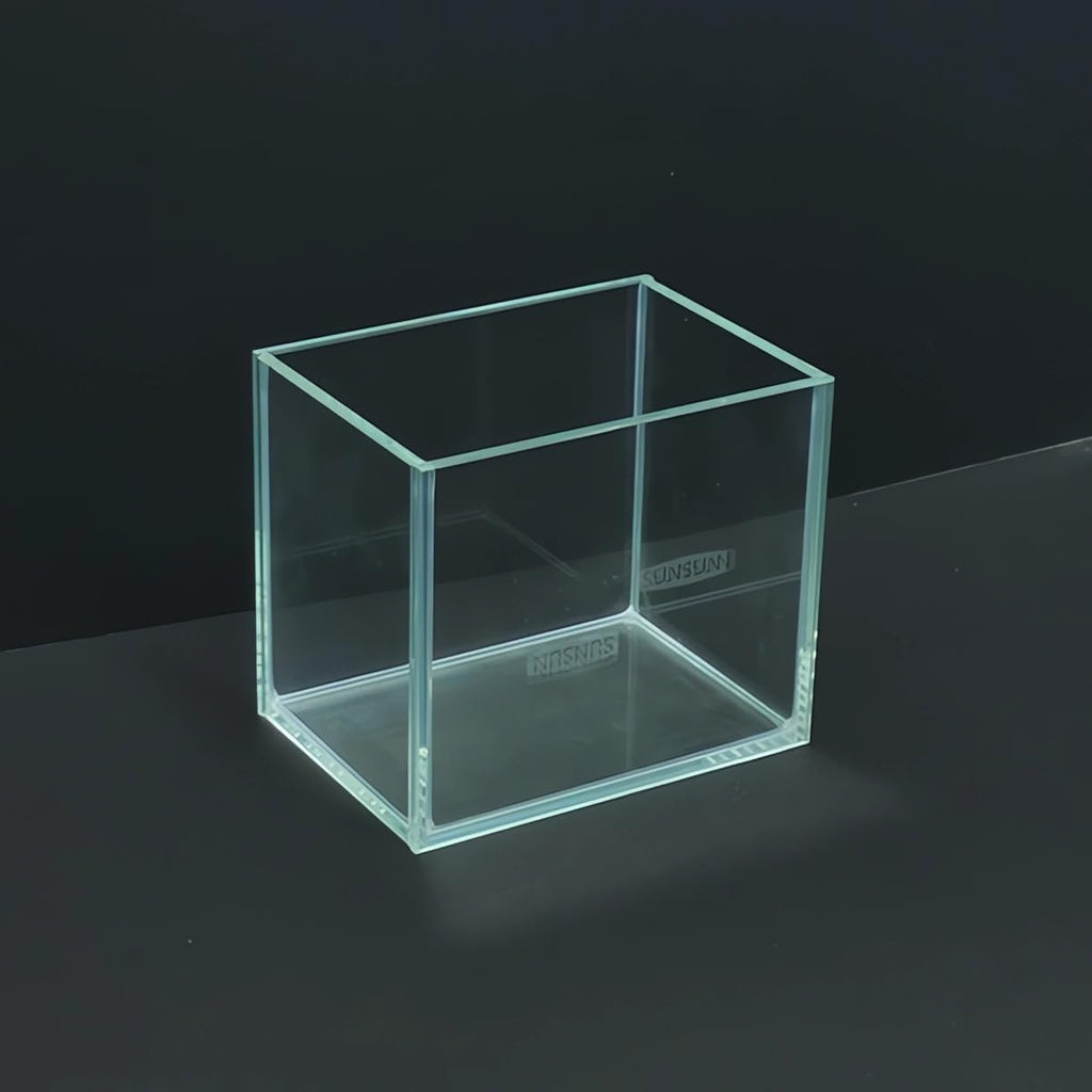 Small Nano Tall Rimless Tank, Glass Fish Tank, Betta Tank (0.7 Gallon, 5.9x4.3x5.1in/15x11x13cm)