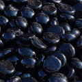 Reflective Fire Pit Glass Beads - Professional Grade Fire Glass for Fire Pit - 3/4" Firepit Glass Rock - Glass Stones - Gas & Propane Fireplace Glass (10 Pound, Black)