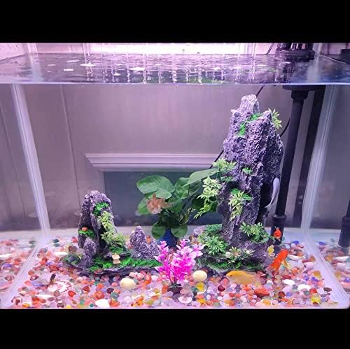Aquarium Decorations Large and Tall Large Aquarium Decoration for Fish Tank Decorations Fish Tank Ornaments Mountain View Stone Ornament Tree Rock Cave Artificial Fishtank Ornament