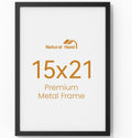 15x21 Aluminum Metal Picture Frame,Tempered Glass Black 15 x 21 Poster Frame for Puzzles Photos or Artwork for Wall Gallery Mount Horizontal or Vertical Decor Home,Office,Hotel