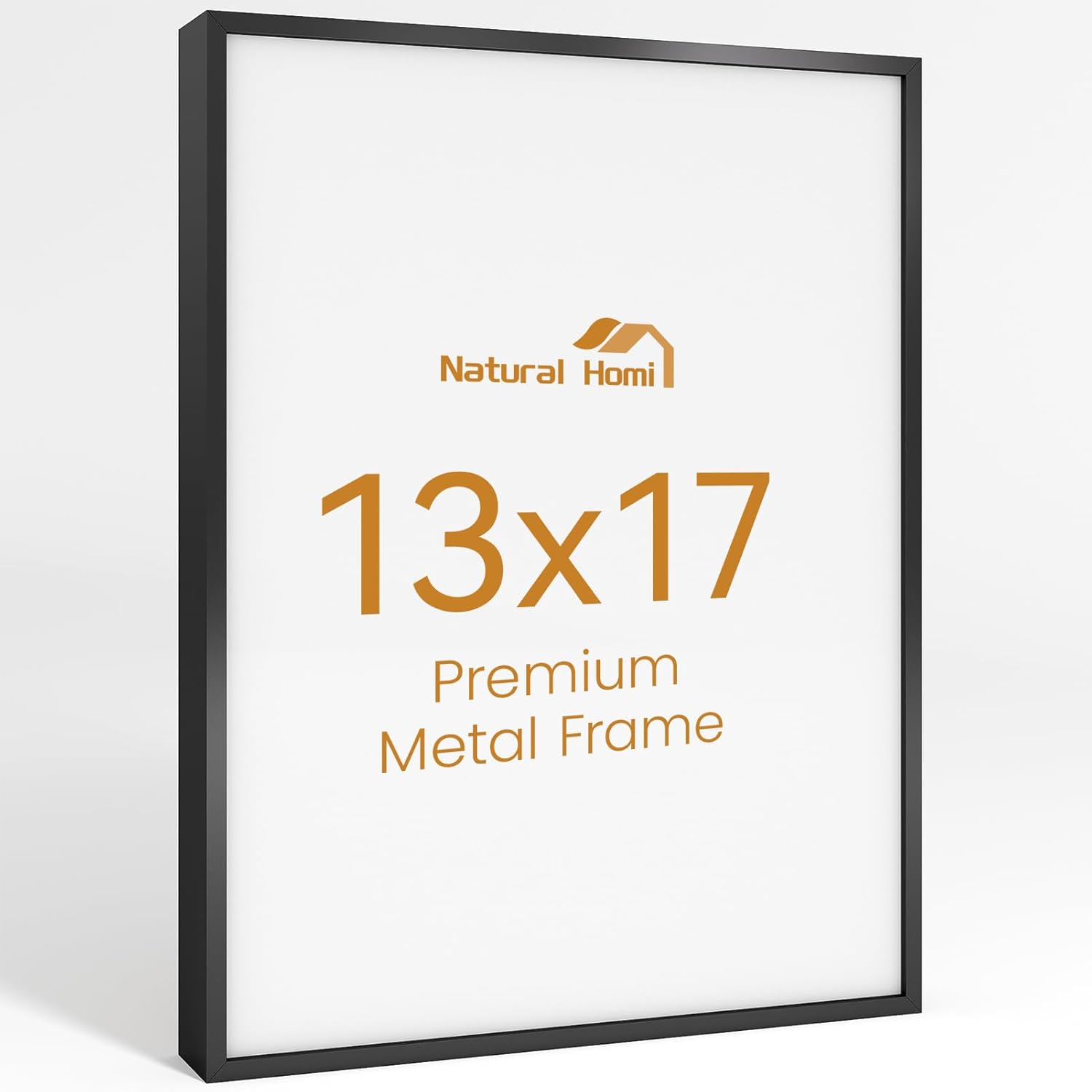 13x17 Aluminum Metal Picture Frame,Tempered Glass Black Photo Frame 13x17 for Family Photo,Posters,Art,Document to Wall Mount Horizontally or Vertically