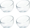 Craft And Party, Slantted Glass Cut Bubble Bowl, 6" Height x 7" Width Slantted Bubble vase for Terraium, Flower vase Centerpiece, Set of 4