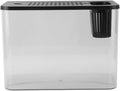 Small Fish Tank Plastic Clear Ecological Desktop Aquarium Miniature Design Space Saving for Goldfish Shrimp Betta Fish Turtle Living Room Desktop 12.4 Inch (Black)