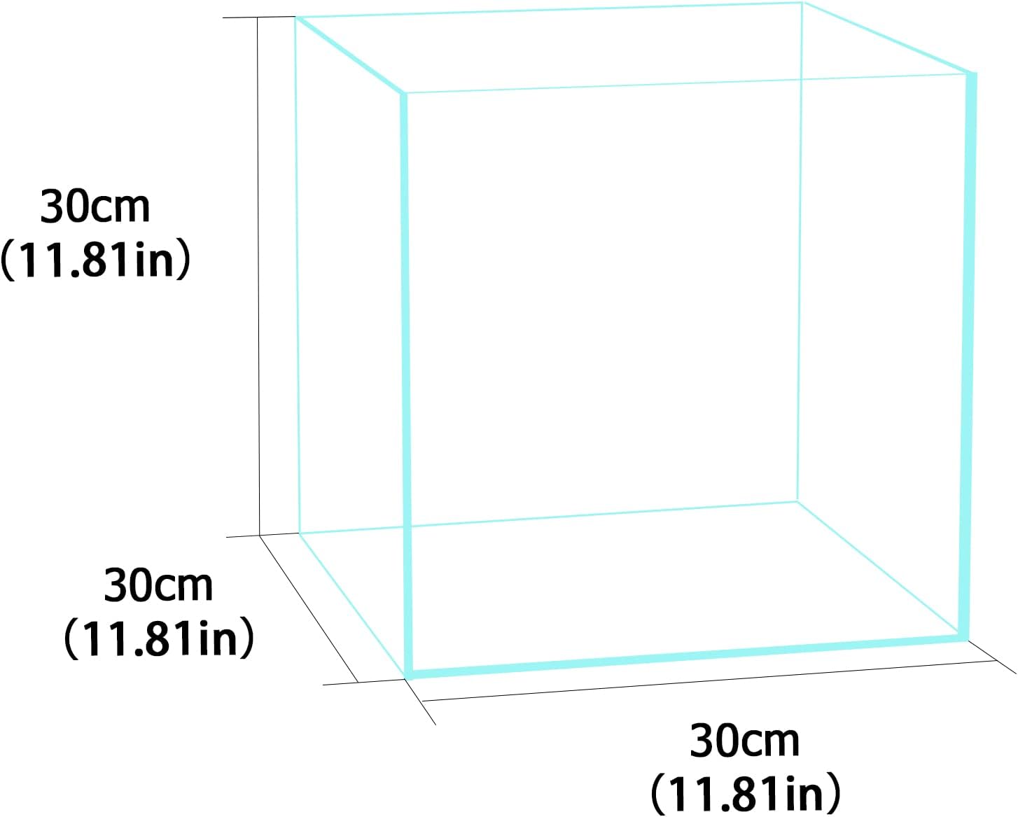 Fzone 7 Gal Rimless Low Iron Fish Tank Nova Clear Ultra-White 45° Mitered Edges Translucent Glass Anata Series Aquarium w/Black Foam Leveling Mat(S30C)