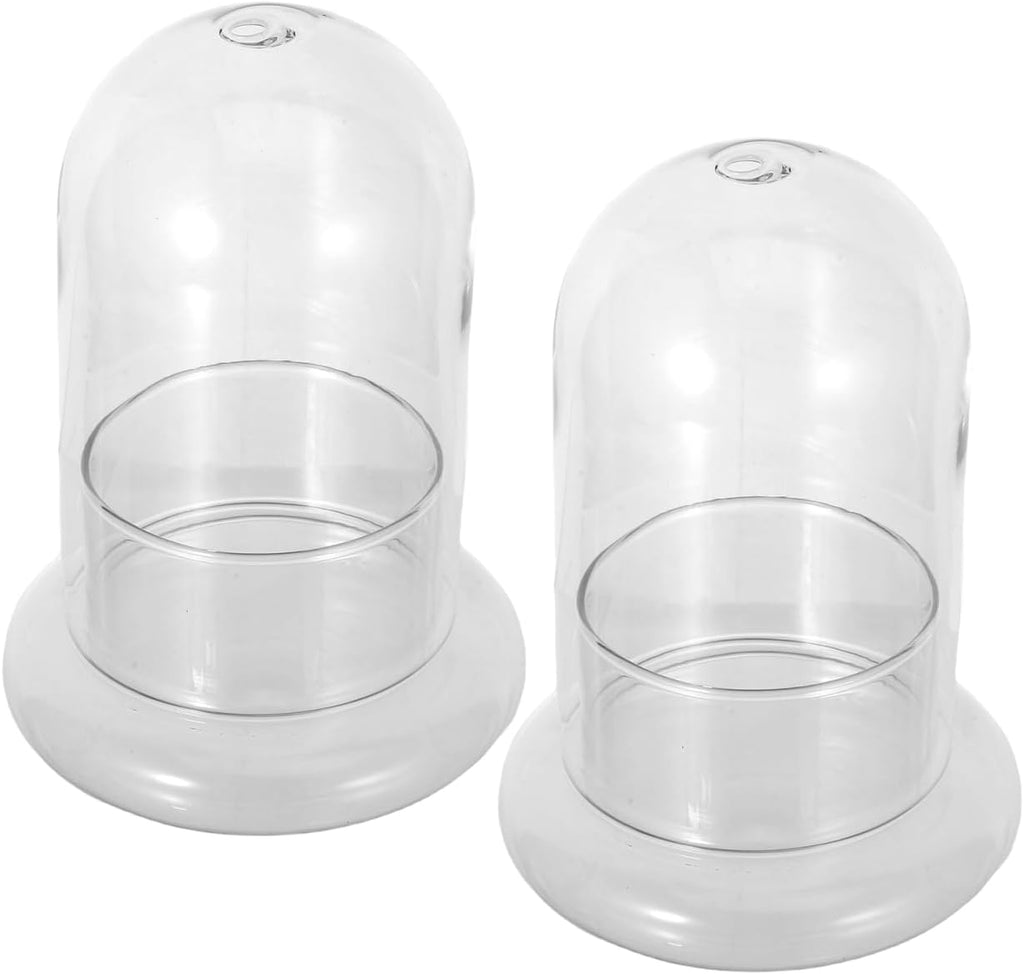 Yardwe 2 Pcs Bell Glass Bottle Cloche Dome Glass Storage Container Dome Cloche with