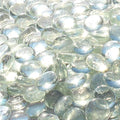 Reflective Fire Pit Glass Beads - Professional Grade Fire Glass for Fire Pit - 3/4" Firepit Glass Rock - Glass Stones - Gas & Propane Fireplace Glass (10 Pound, Clear)