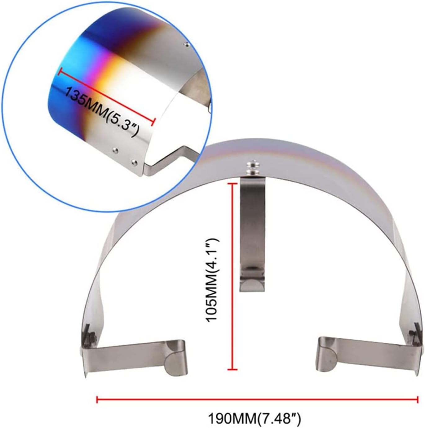 RYANSTAR Universal Air Intake Filter Cover Heat Shield Stainless Steel Cover compatible with 2.5-3.5" Cone Filter