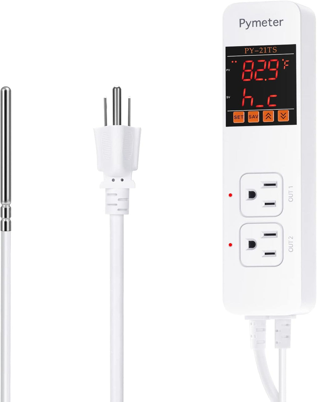 Attic Fan Thermostat Controller Temperature Switch Plug Outlet for Seedlings, Germination, Rooting, Greenhouse, Fermentation, Reptile, Terrarium Heating Mats