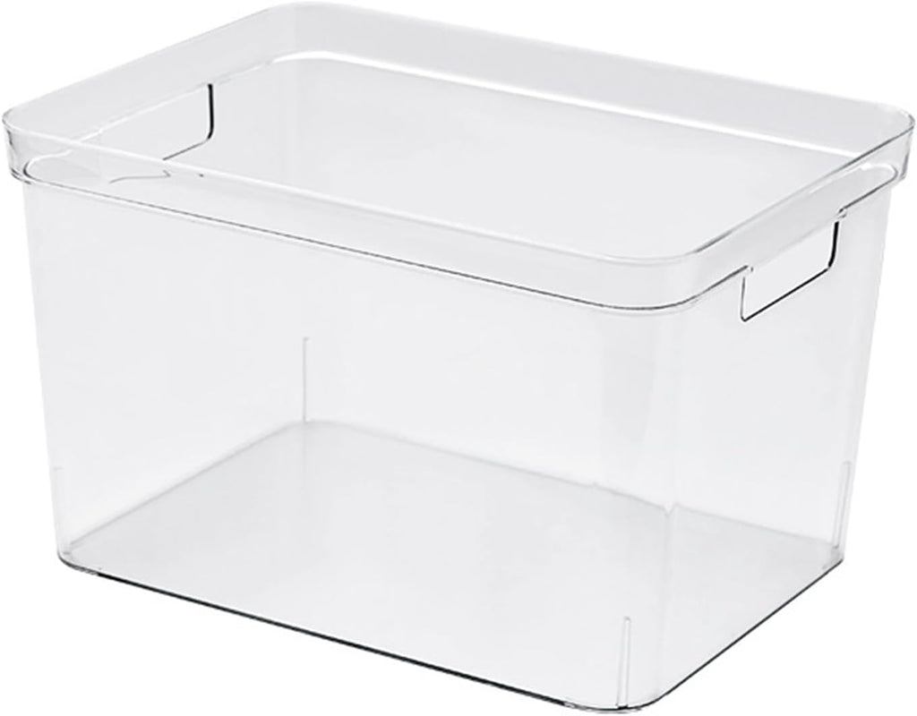 Frameless Clear Aquarium, Plastic Storage Bins, 360 Degree Visibility DIY Decoration Clear Rimless Aquarium Tank with Handle for Household
