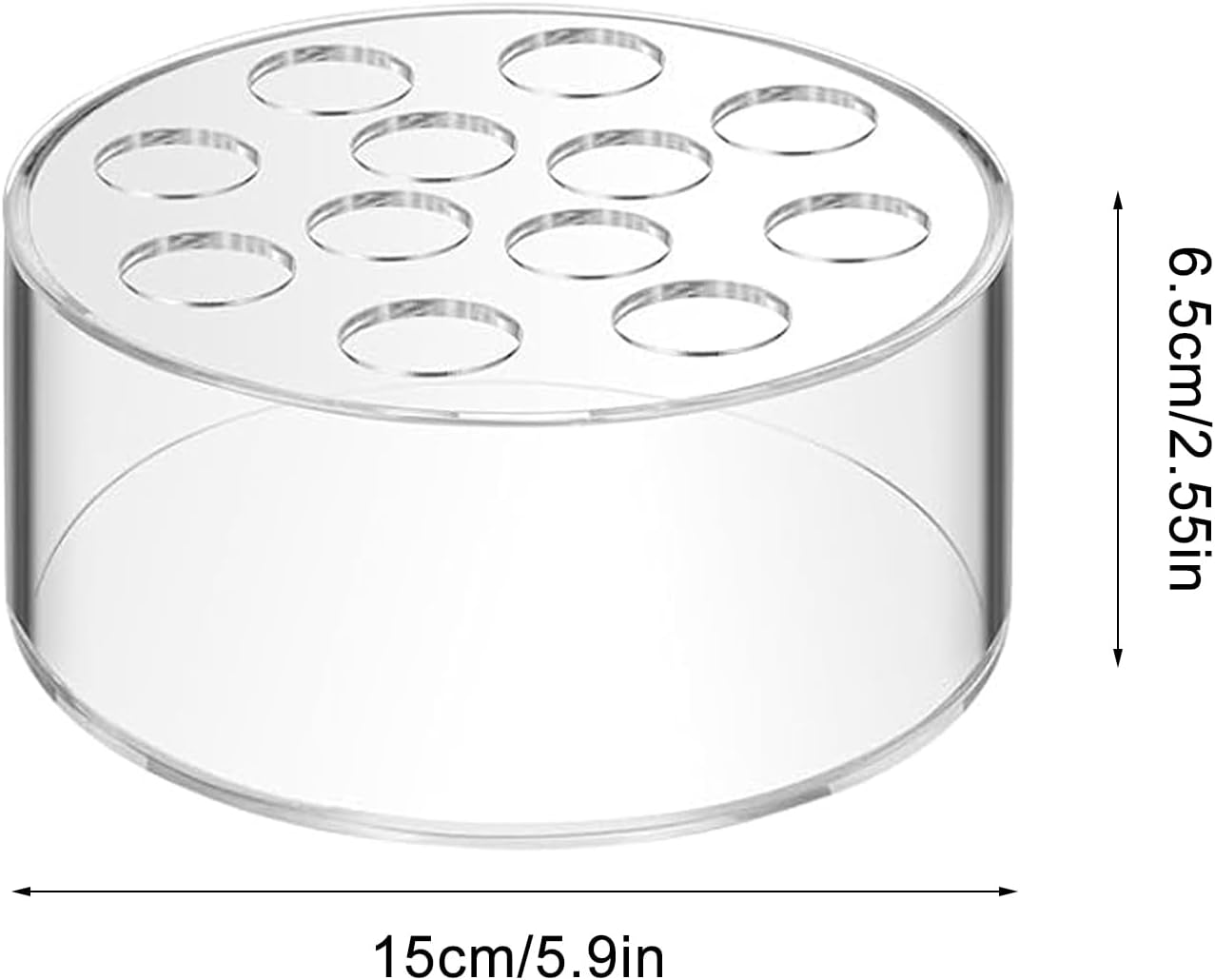 Plant Propagation Station, Wide Cylinder Clear Planter Terrariums with Lid Propagation Vases for Plants Large Plant Water Terrarium Acrylic Flower Vases for Bouquet (12 Holes)