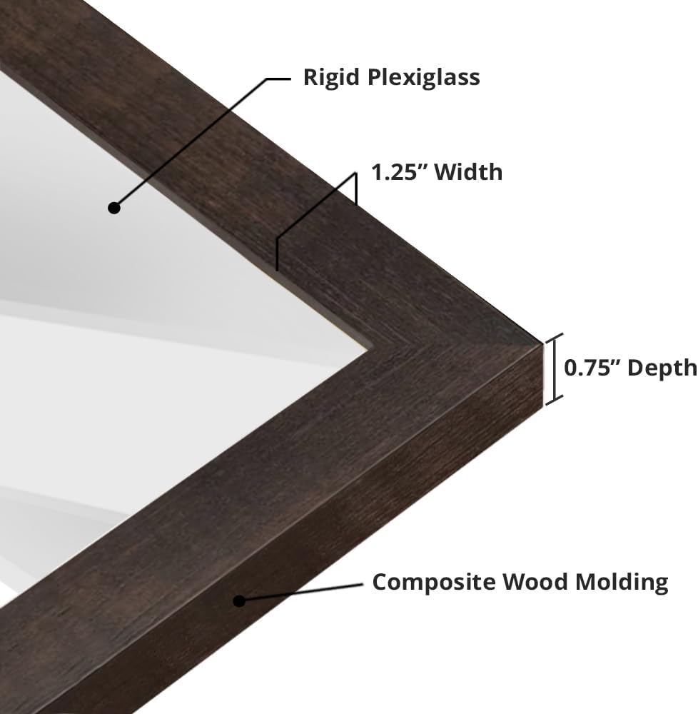 wallsthatspeak 19x24 Espresso Brown Picture Frame for Puzzles Posters Photos or Artwork