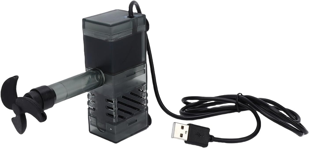 Zerodis USB Filter Filters Power Fish with Multiple Function Low Noise Powerful Pump Canister for Aquarium Pond USB Water High Efficiency