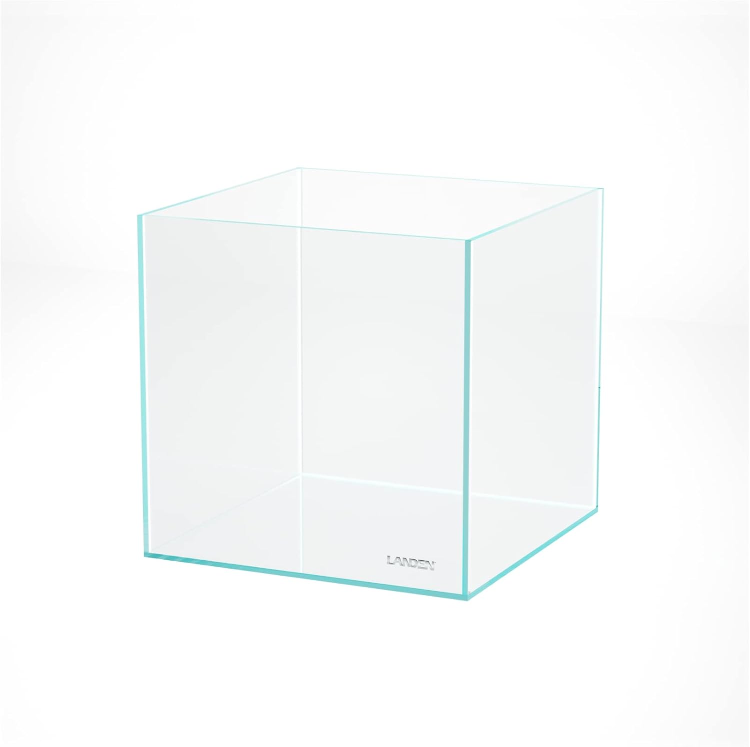 Landen 30C 6.6 Gallon Rimless Low Iron Aquarium Tank, W11.8×D11.8×H11.8 in(30x30x30cm) 5mm Thickness with Nano Foam Leveling Mat Included