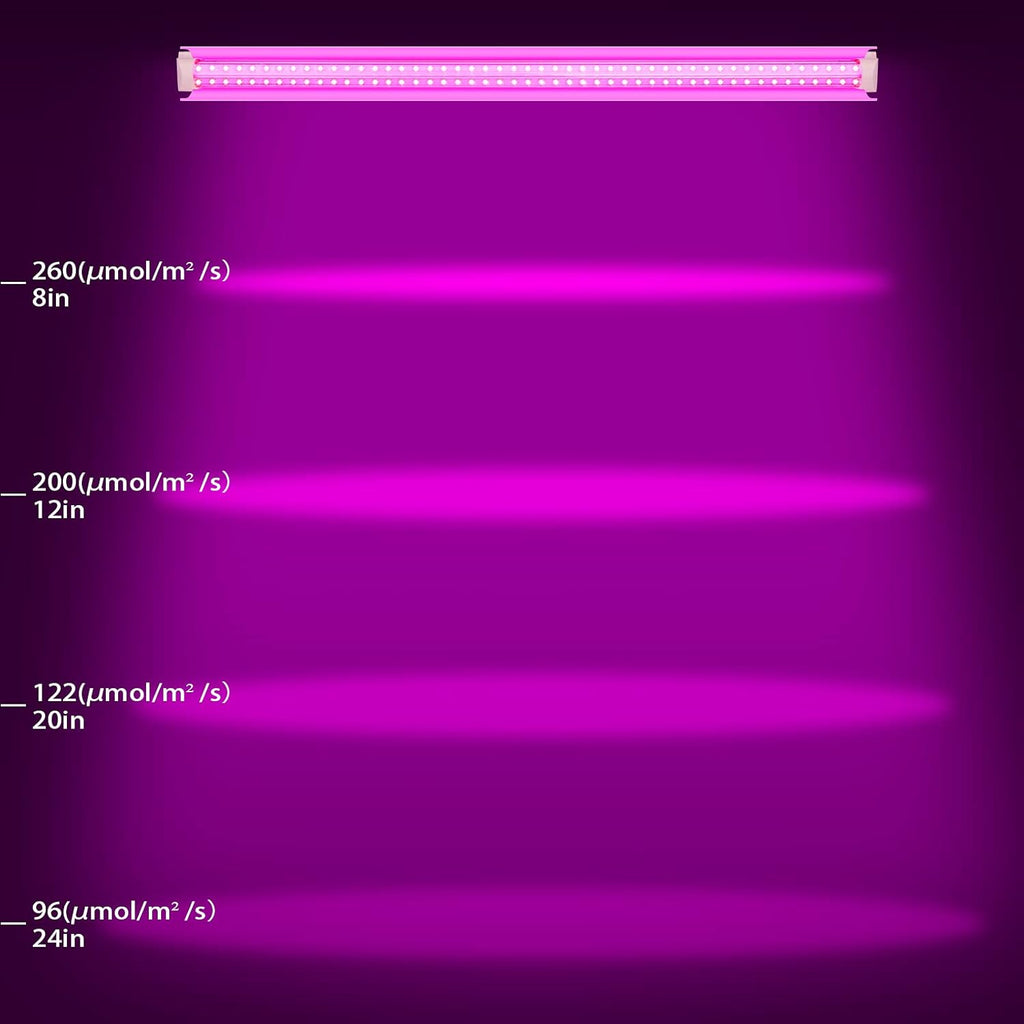 8 Pack LED Grow Light 4FT, Upgrade 336W(8×42W) High Intensity Full Spectrum Indoor Grow Lights with High PPFD Value, T8 Grow Lights for Indoor Plants, Seed Starting, Succulent, Vegetables