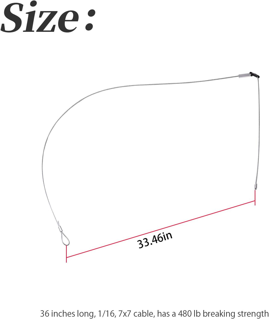 12Pcs Trap Wire (36in Long 1/16 7x7 Cable), Easy to Carry, 480 lb Breaking Strength