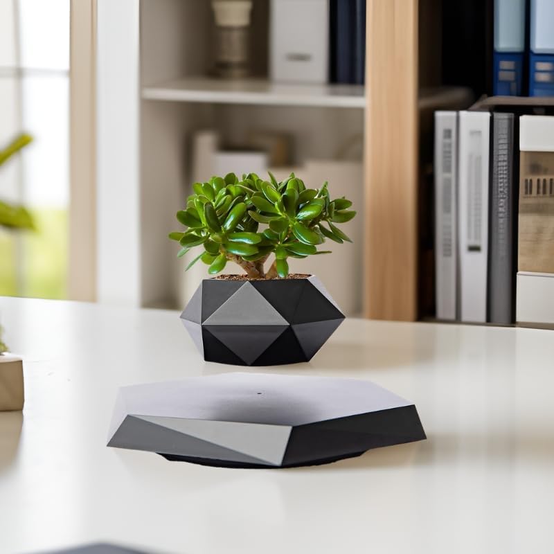 MOOCCI Levitating Plant Pot Floating Plant Potted Plant, Ideal Home Gift for Father's Day, Classmates for Halloween, Thanksgiving, Christmas