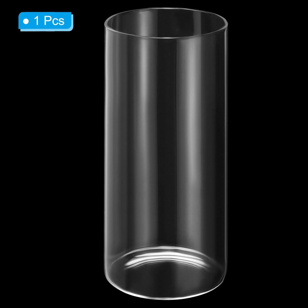 PATIKIL Clear Glass Cylinder Vase, 7.1" Tall and 3.1" Dia, 750ml Capacity, Transparent, Modern, Tabletop, Wedding & Home Decor