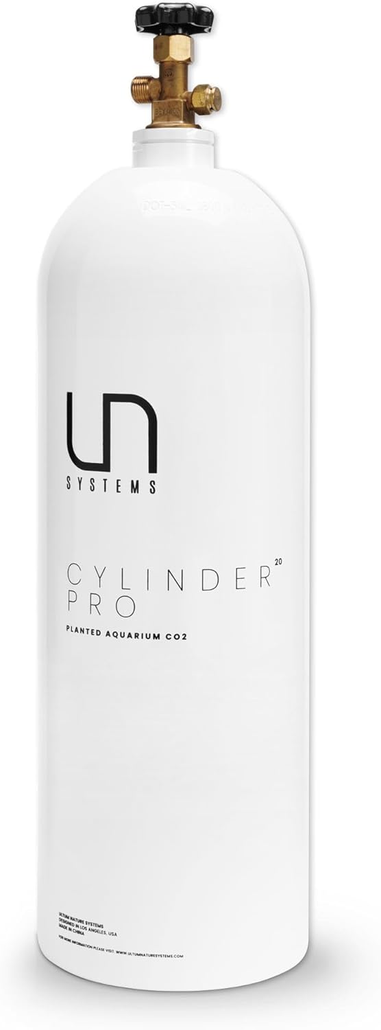 Ultum Nature Systems CO2 Cylinder Pro for Planted Aquariums - CO2 Tank w/On/Off Valve, Aluminum CO2 Canister for Aquarium Plants - Tank for Fishtank CO2 & Aquarium Accessories - 20LB