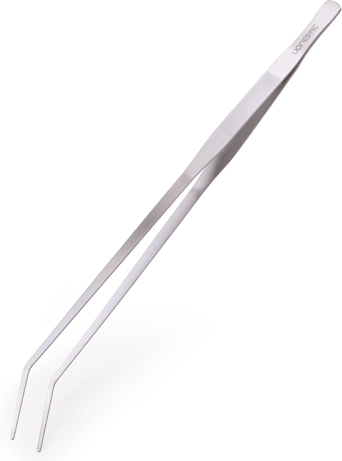 VORESTIC Heavy Duty Aquarium Tweezers Extra Long 23.6 Inch Curved, Long Tweezers for Terrarium, Aquarium Tongs