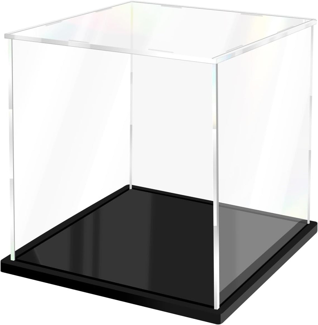 Acrylic Display Case for Collectibles Assemble Clear Acrylic Boxes for Display Thickened Glass Case for Lego Figures Doll Hobby Toys (11x11x11 inch; 28x28x28 cm)