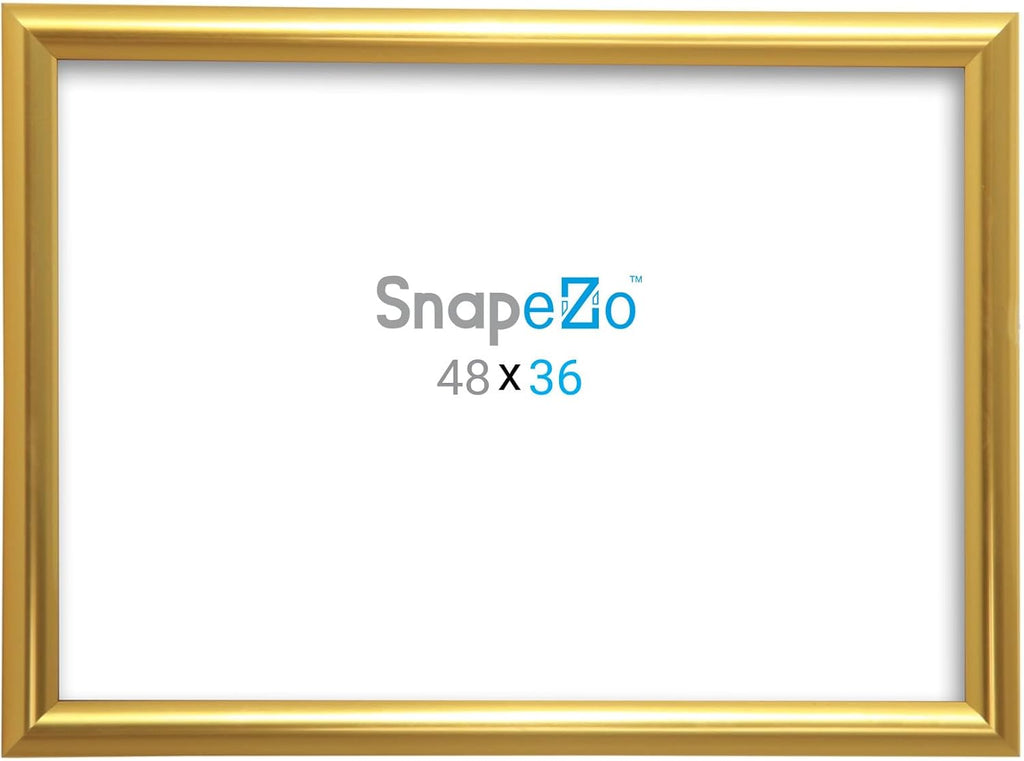 SnapeZo Gold Effect 36x48 Poster Frame, Front-Loading, Wall Mount, Aluminum 1.25" Profile, Professional Series