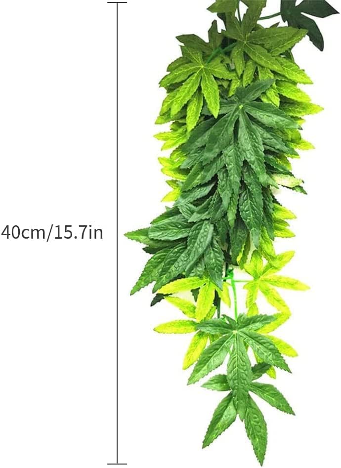 DSOAR 40cm/16in Aquarium Decorations Artificial Plants Fake Plastic Water Grass for Fish Tank Aquarium Decor Hanging Plants