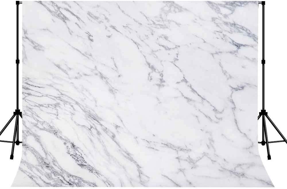 7x5ft Stone Texture Pattern Backdrop Grey White Marble Texture Background for Girls Birthday Party Wedding Party Photography Backgrounds for Photo Studio Props MBLY34