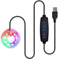 Suction Cup Aquarium LED Submersible Light, Waterproof 3W USB Charging Fish Tank Light with External Control for Fish Tanks
