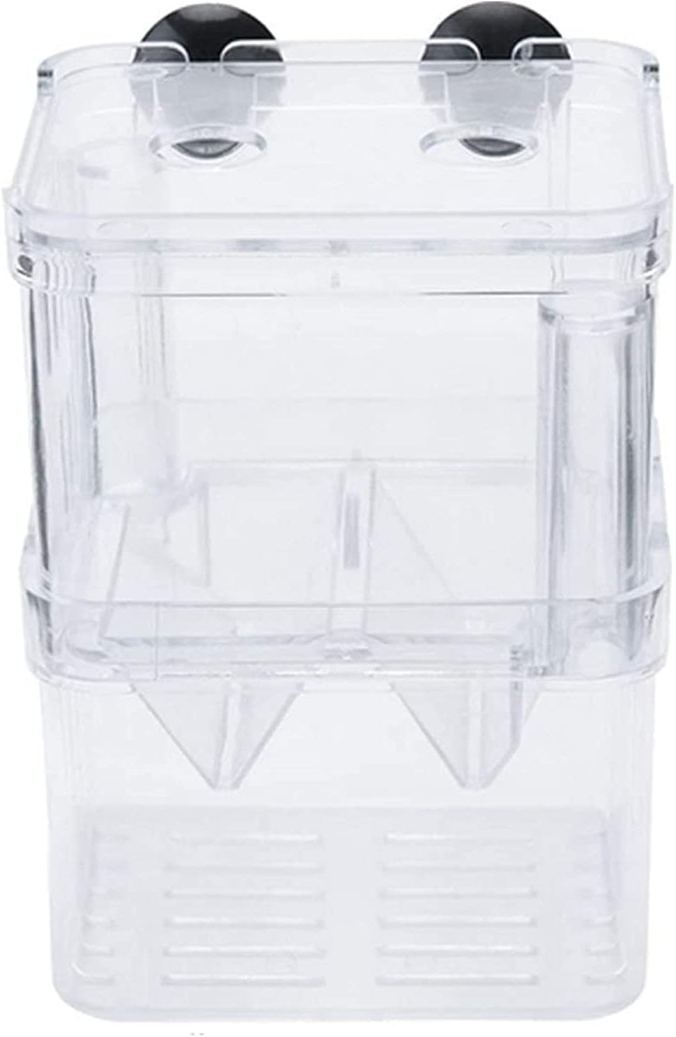 Still Awake Aquarium Fish Breeder Box Plastic Fish Isolation Breeding Box Hatching Incubator Box for Baby Fish Shrimp Clownfish Guppy （L）