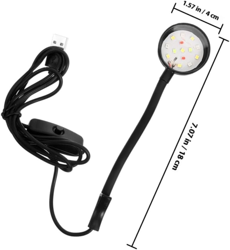 Mipcase 2pcs Aquarium LED Lamp with Rotation USB Powered Fish Tank Light for Household Use Stable Construction Easy Installation Lightweight Aquarium Lighting