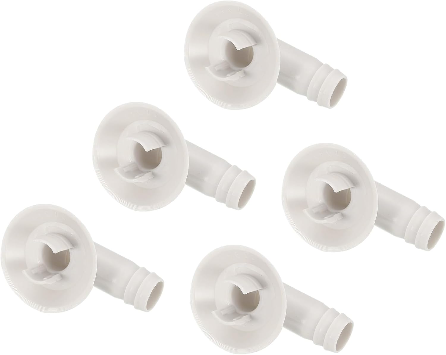 uxcell 5Pcs Air Conditioner Drain Hose Connector Elbow Fitting with Rubber Ring for Mini-Split Units and Window AC Unit 18mm, White