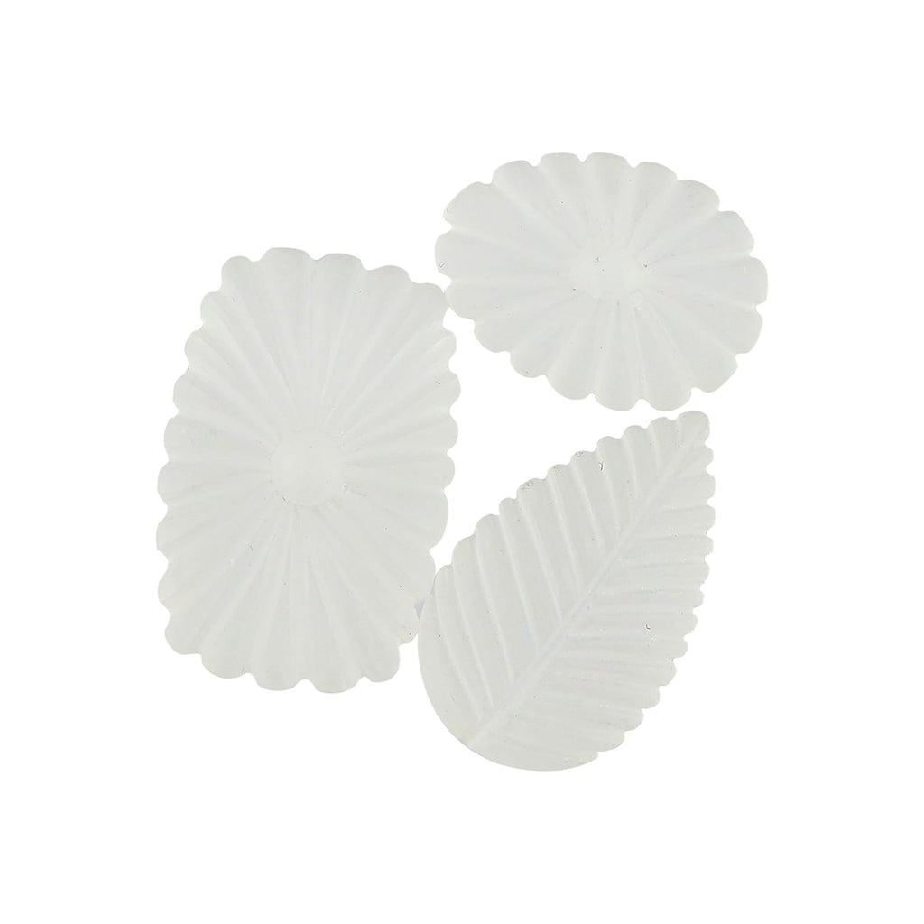 CRYSTALIS 3pcs Natural Crystal-Quartz, Carved Loose Gemstone, Wholesale Bulk Cabochons, Jewelry Making Supply, Chakra Healing Polished Stones, Wire Wrapping, DIY, Gem Collection, Mix-shapes, AA+