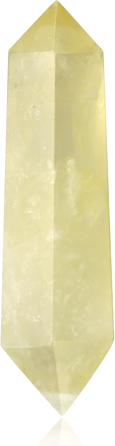 YATOJUZI 3.5" Citrine Healing Crystals Wand Natural Crystals and Healing Stones Large Hexagonal Citrine Crystal Points for Meditation Divination Reiki Energy Balancing 1PCS