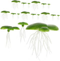 6 Pack Artificial Duckweed Floating Aquarium Plants with Roots Realistic Mini Fake Landscape Plants for Fish Tank Decorations Safe Plastic Accessories for Natural Underwater