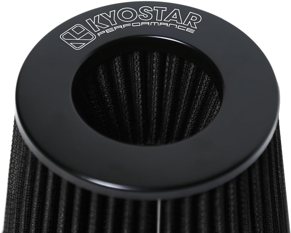 Kyostar Universal Black 3 Inch 76mm Air Intake Cone Filter Replacement Quality Dry Air Filter