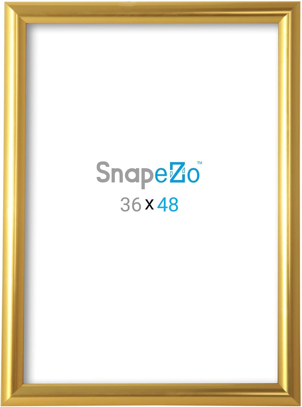 SnapeZo Gold Effect 36x48 Poster Frame, Front-Loading, Wall Mount, Aluminum 1.25" Profile, Professional Series