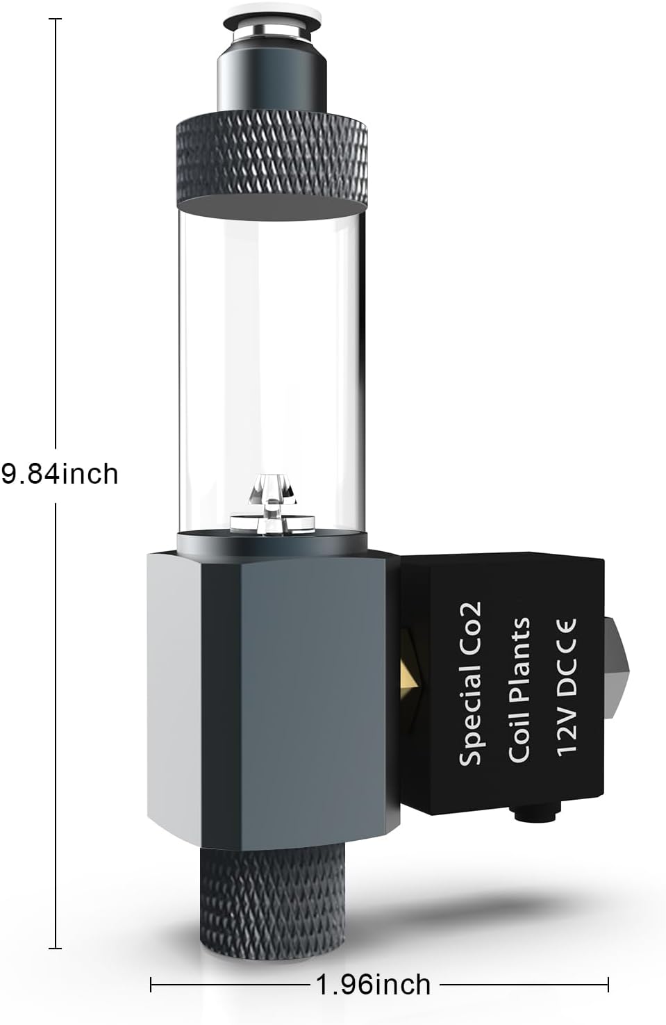 FZONE CO2 Solenoid Valve with Adapter for Desktop Aquarium CO2 System