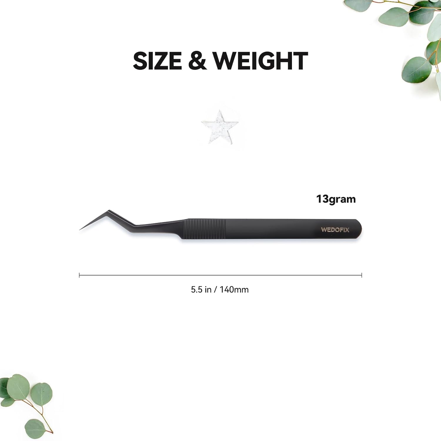 5.5'' Curved Tip Titanium Tweezers Non-slip Precision Tweezers Anti-static Anti-corrosive Tweezers for Soldering Jewelry Making Watch Repair Model Craft