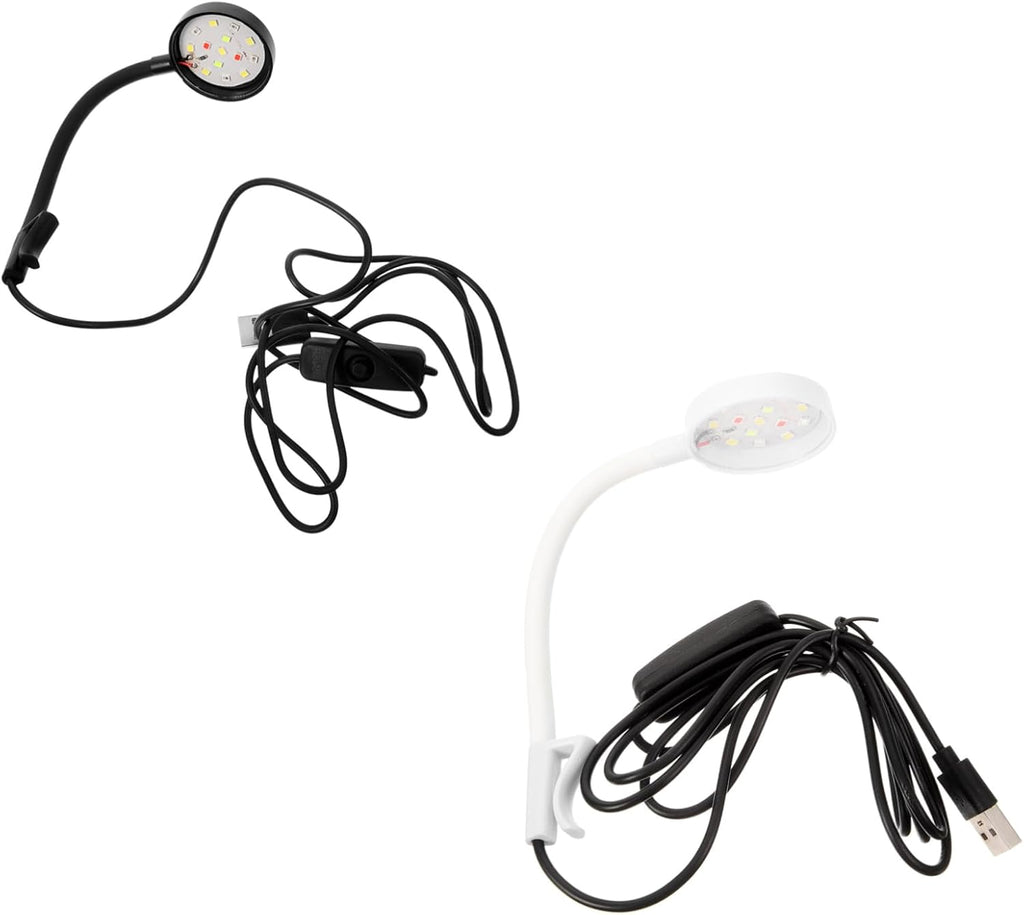VILLCASE 2PCS USB Aquarium Light Compact Fish Tank LED Lamp for Mini Tanks with Flexible Design Bright Gentle Plant Growth Lighting for Aquatic Ecosystems USB Powered for Home Office Dorm