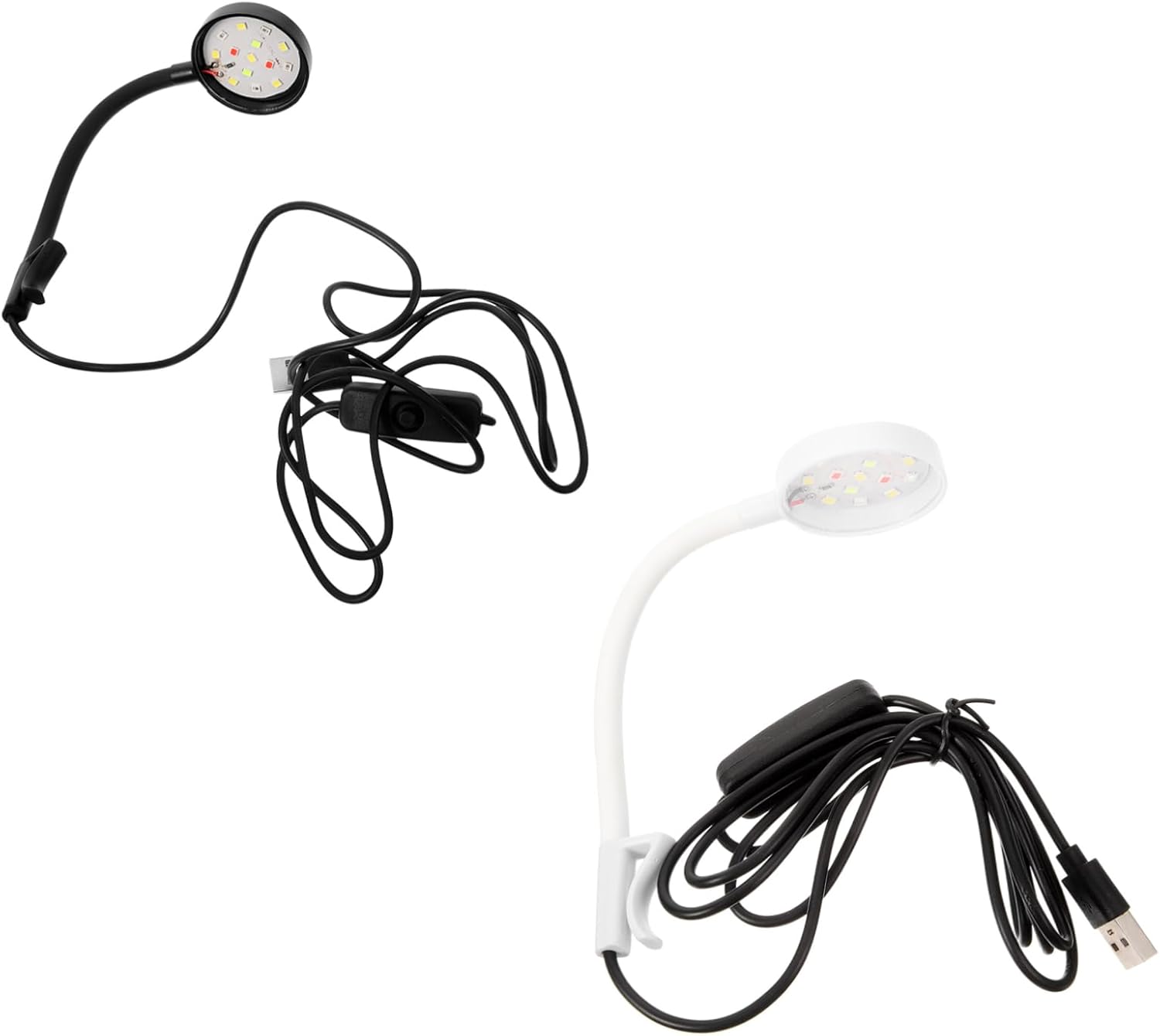 VILLCASE 2PCS USB Aquarium Light Compact Fish Tank LED Lamp for Mini Tanks with Flexible Design Bright Gentle Plant Growth Lighting for Aquatic Ecosystems USB Powered for Home Office Dorm