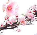 118 inch Artificial Magnolia Orchid Flowers Ivy Vines Garland Fake Tree Branches Trunk with Flores Wreath for Wedding Arch Wall Hanging Home Room Decoration (Pink)