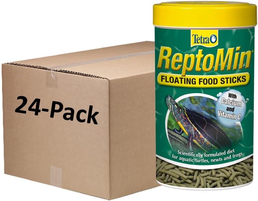 Tetra ReptoMin Floating Food Sticks great for Aquatic Turtles, Newts and Frogs, 24 Pack of 3.17 Ounce Bottles