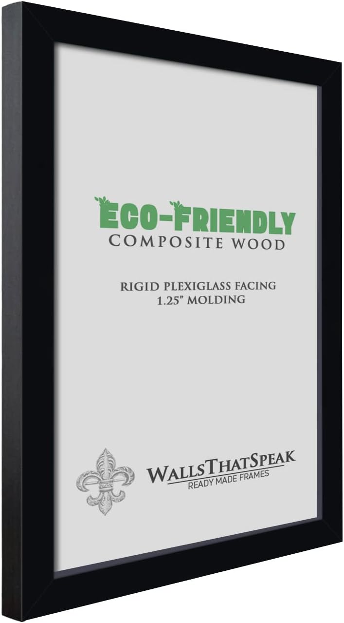 wallsthatspeak 16x22 Black Picture Frame for Puzzles Posters Photos or Artwork
